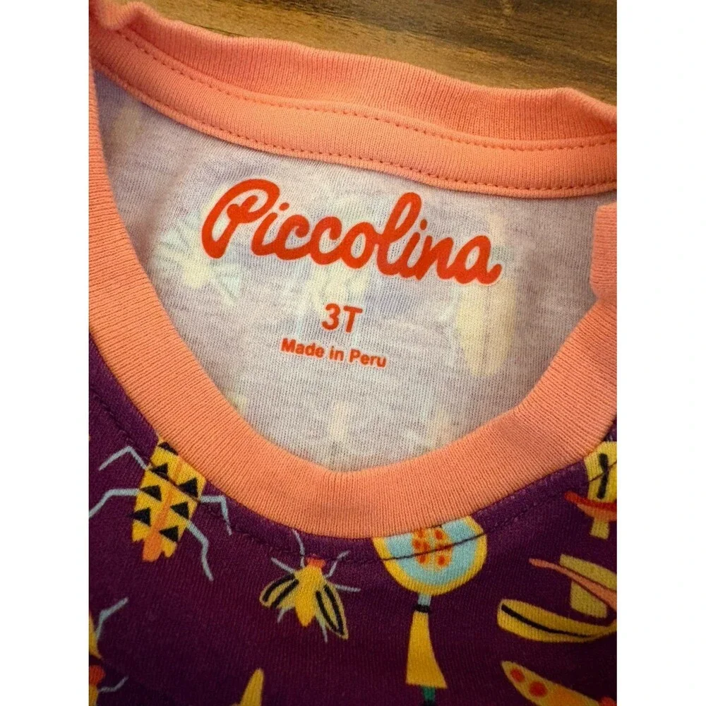 NWOT Piccolina Cotton Swing Dress, Bug Print, Size 3T